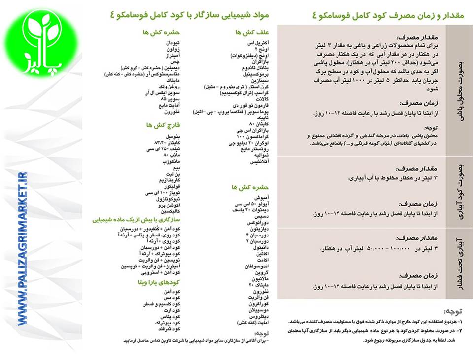کود کامل فوسامکو 4 ( یارا ویتا) - Image 5